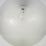 Brass chandelier and engraved glass globe, Louis XV style, 50/60