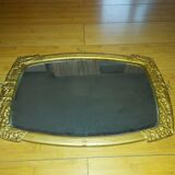 Painted wooden art deco mirror 33 X 51 cm