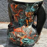 Rocaille Amphora Vase - Fat Lava Origin Vallauris or West Germany H 28 cm