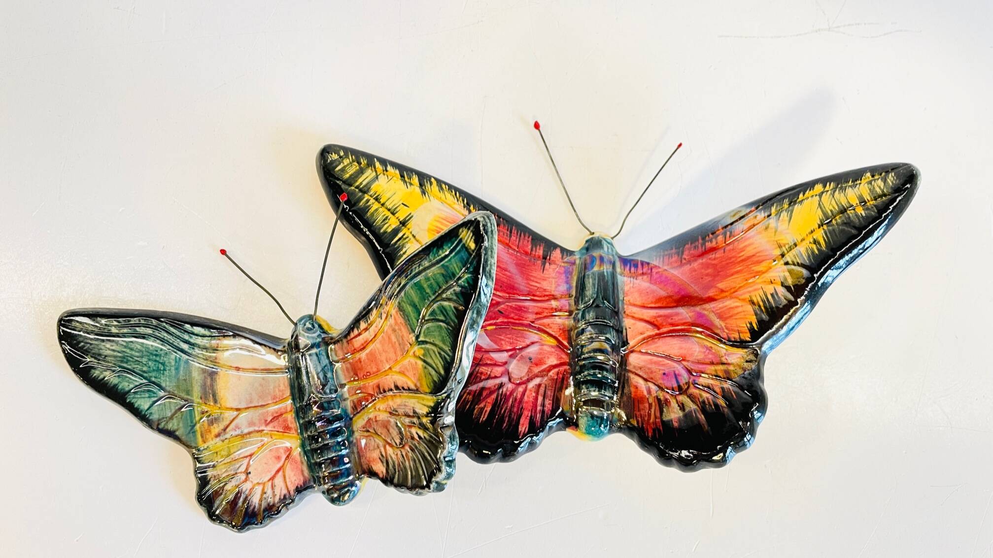 Vintage ceramic wall butterflies