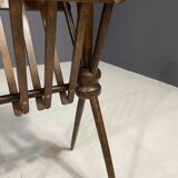 French vintage beech magazine rack, 1960s