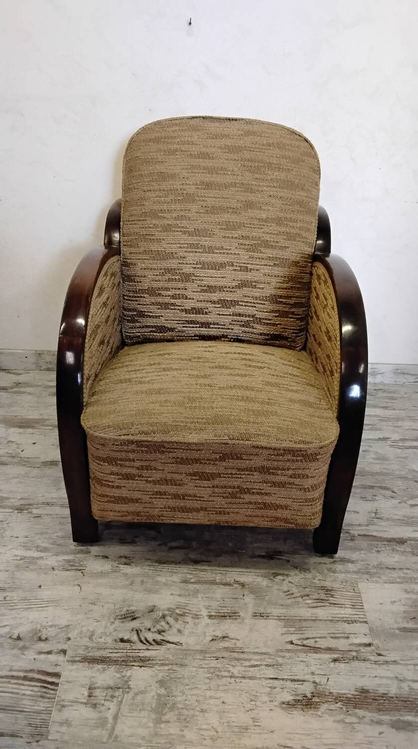 Art Deco reclining armchair with mf system Sint Étienne