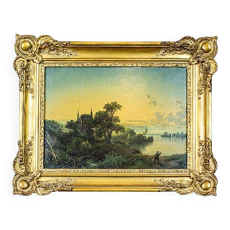 Natural Landscape, 19th Century, Oil on Hardboard