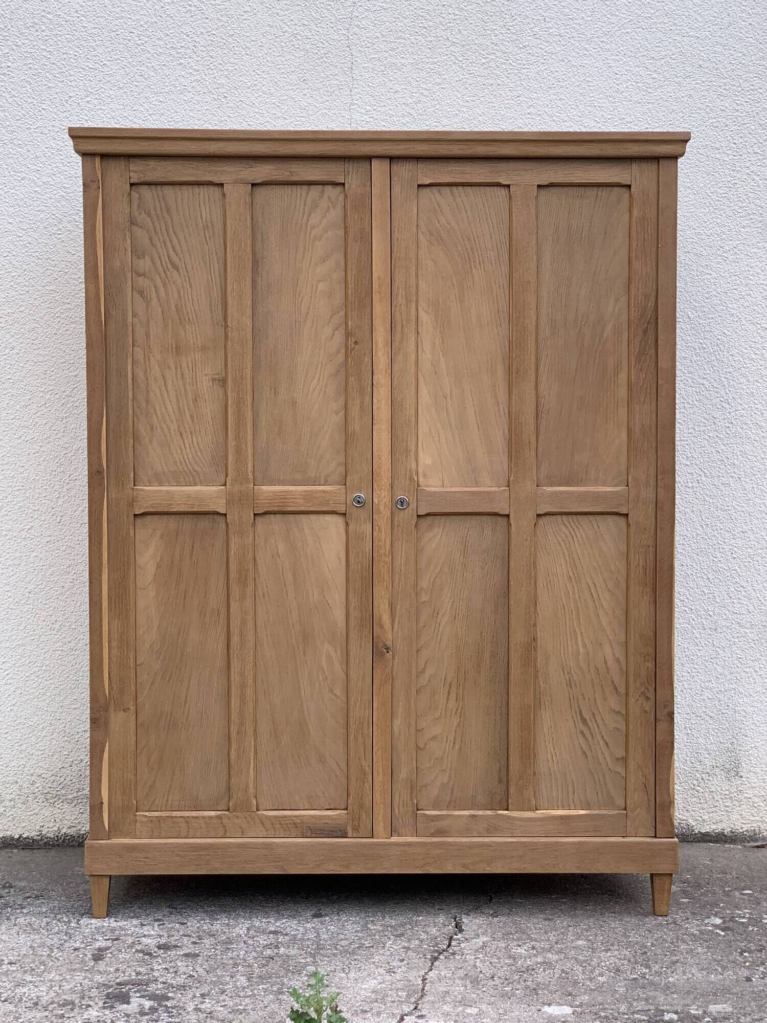 Armoire parisienne art déco 1930 penderie démontable bois brut
