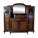 Ancien grand meuble cabinet louix xvi vitrine miroir