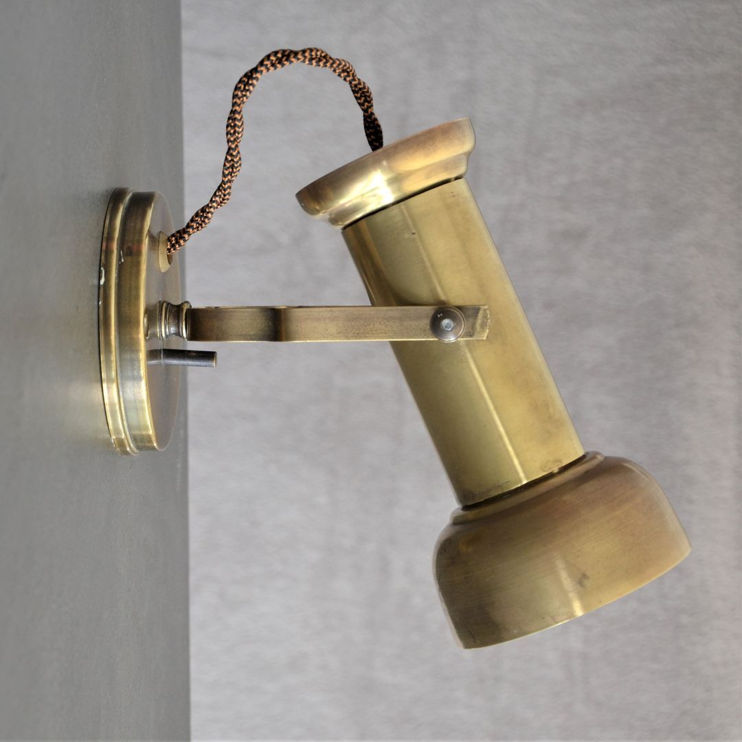 Brass articulated wall lamp – steampunk spirit -