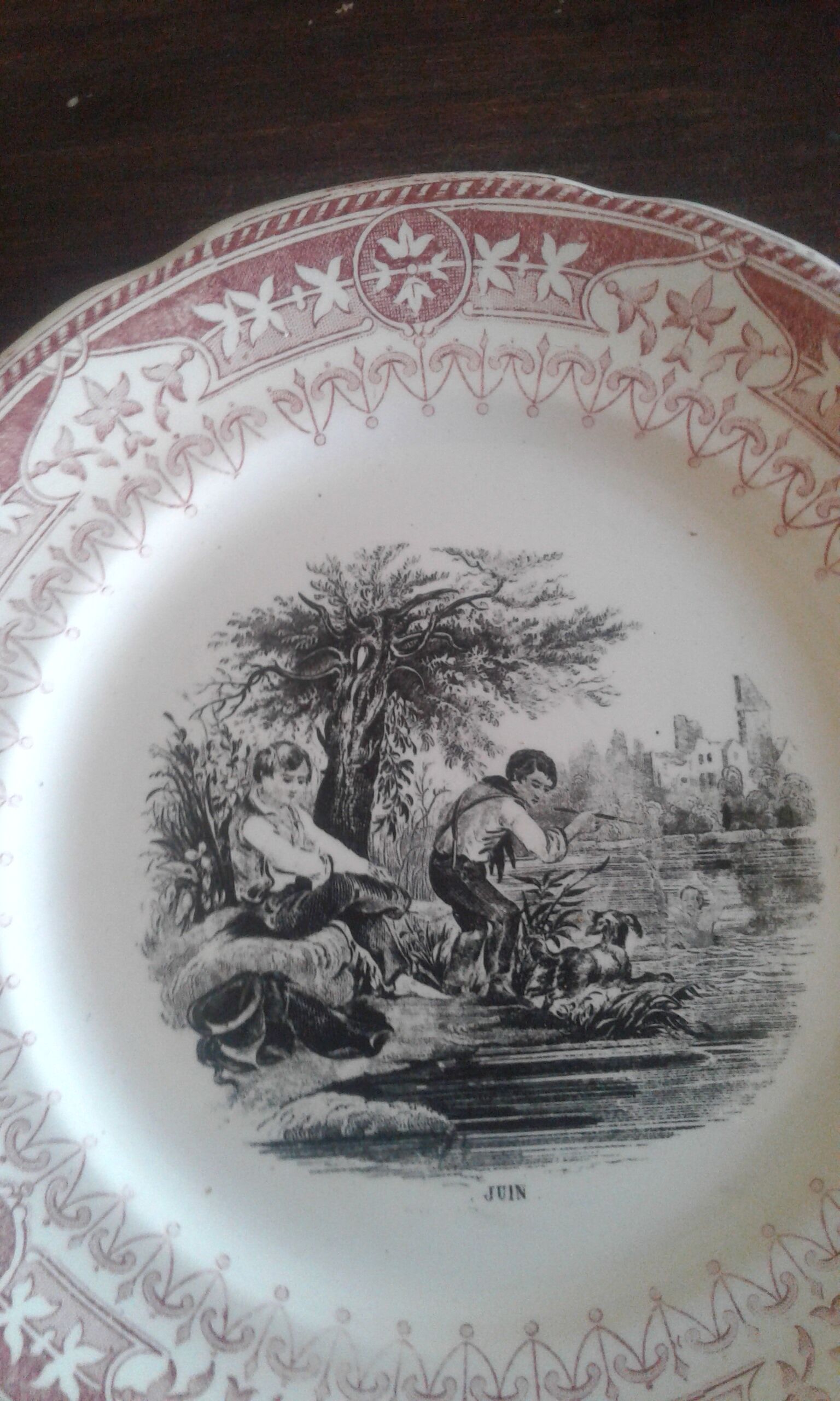 Set of ten plates Sarreguemines theme Field and seasons