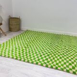 Tapis berbère vert en laine fait main 300 X 200 CM