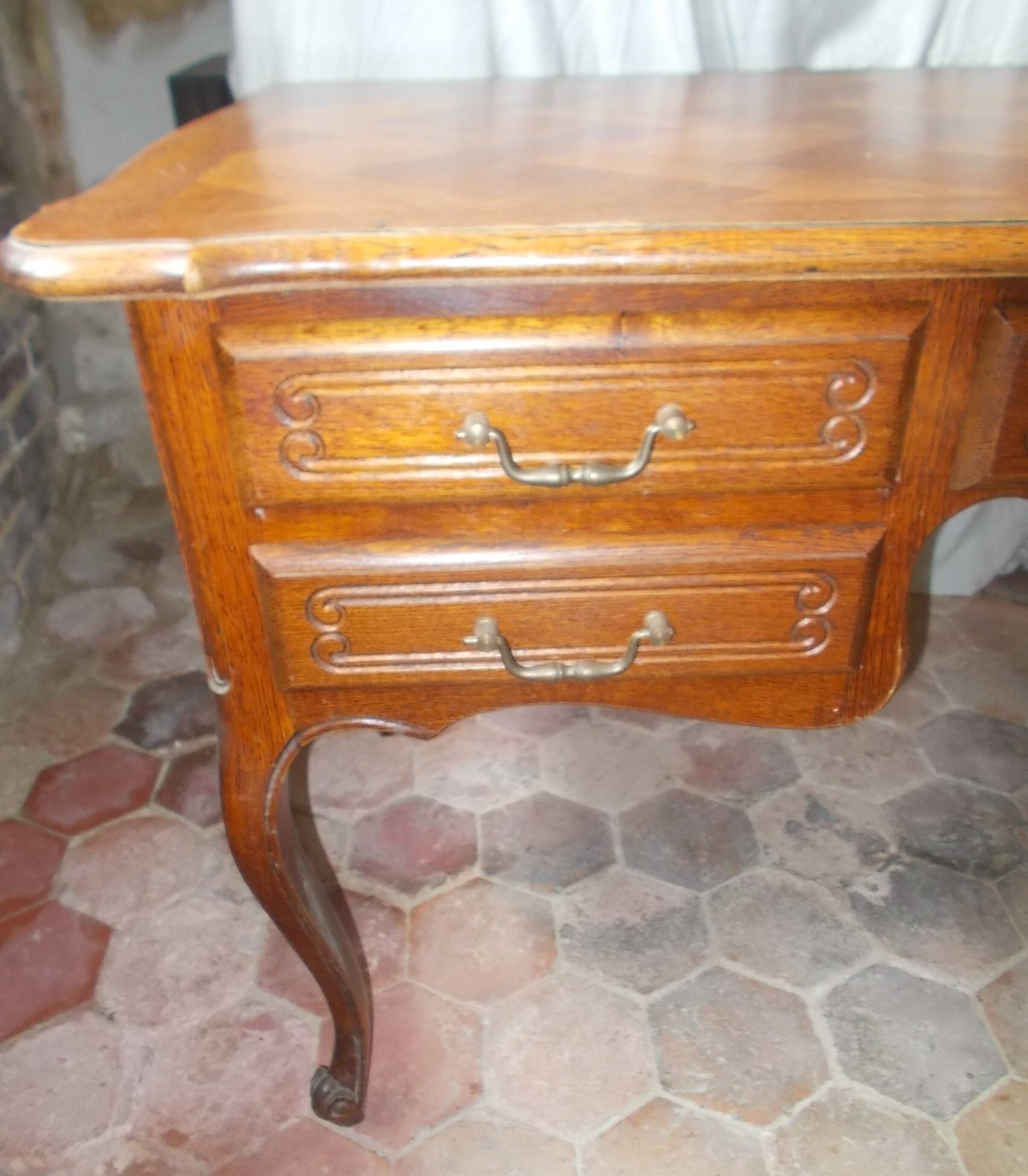 large flat desk in Louis XV style