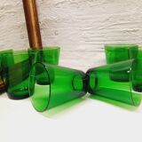 Set 6 green Vereco glasses