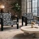 Pair of vintage zebra armchairs – 80s design spirit