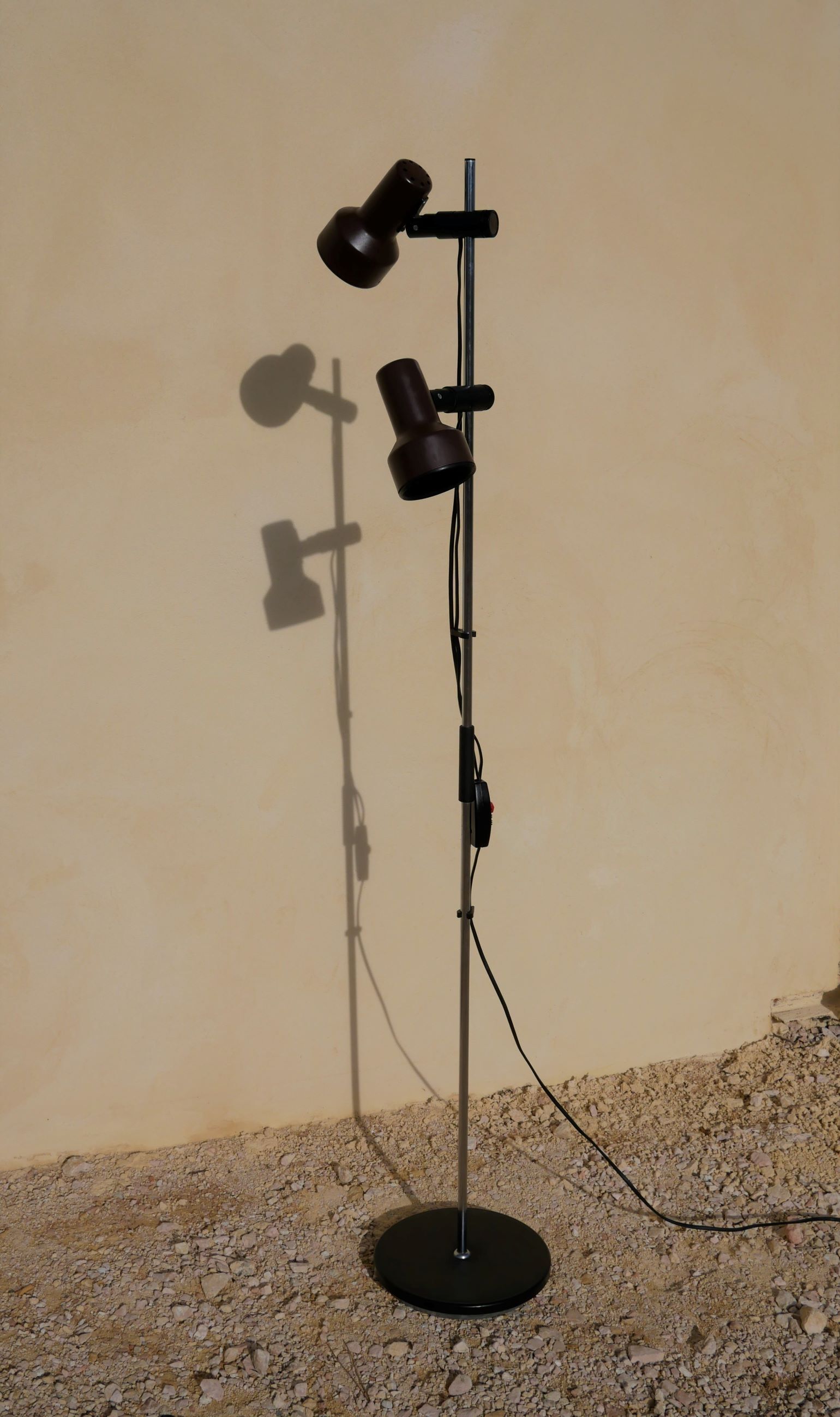 Floor lamp in metal chrome with spots, early 1970s