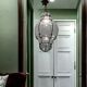 Large Murano Glass Wrought Iron Light Pendant 1950’s