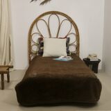 Vintage rattan headboard