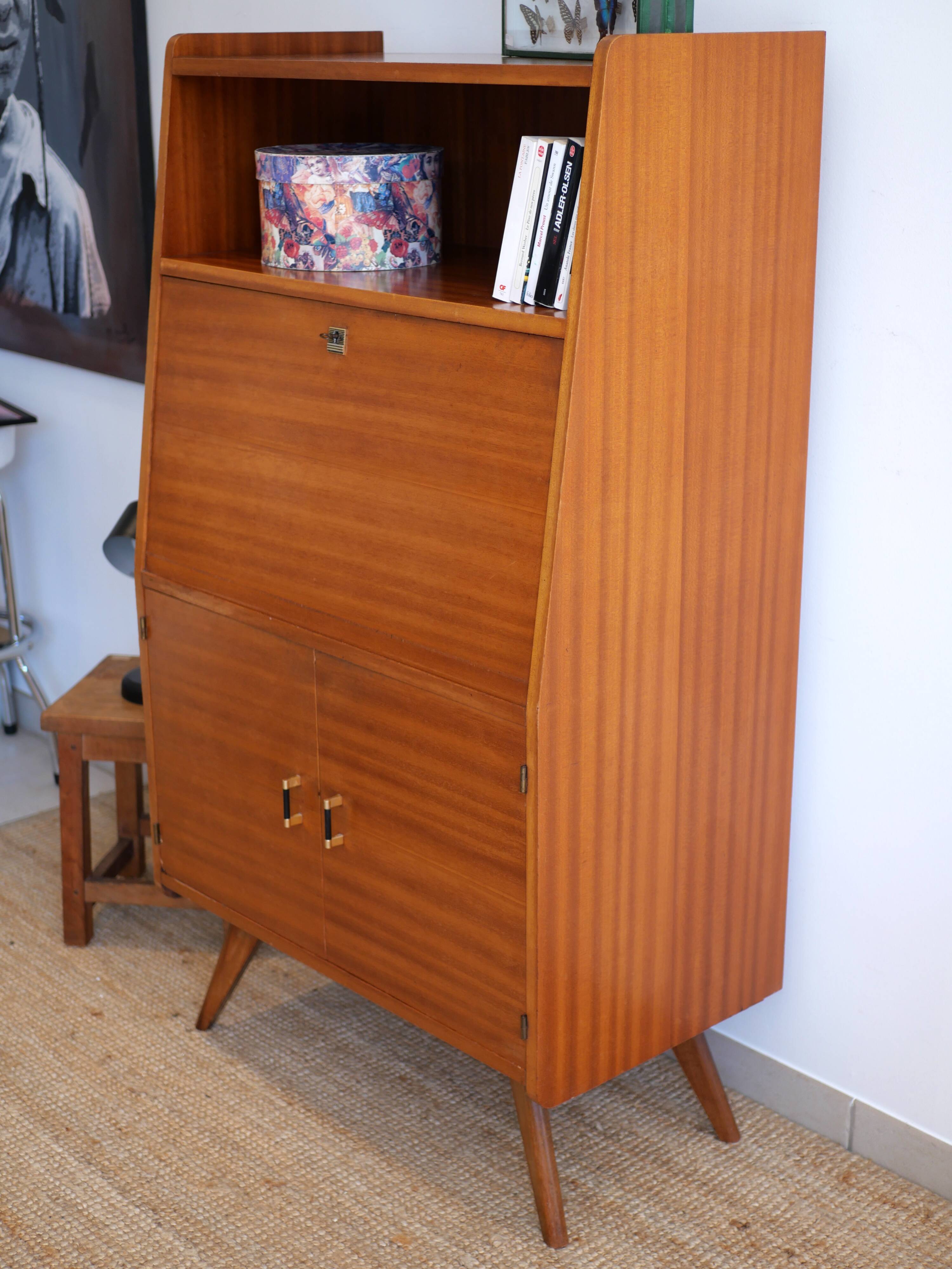 Vintage secretary with compass legs