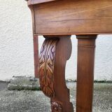 Empire restauration console with marble top in walnut from the 19th century