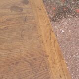 Rustic farm table called "Portefeuille" in solid oak 19th - 1m48x1m08