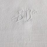 Old damask tablecloth and towels
