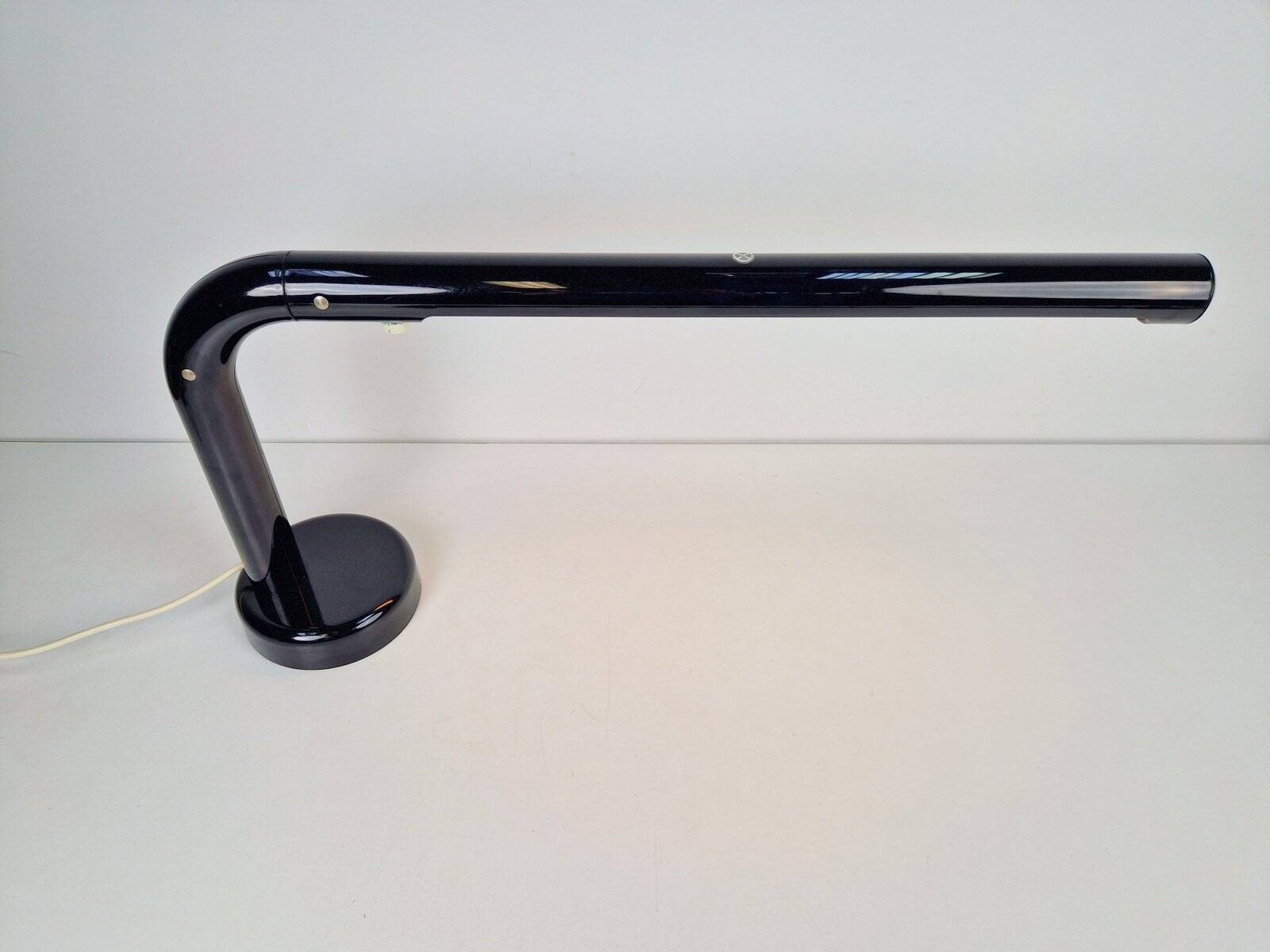 Vintage Black Tube Desk Lamp by Anders Pehrson for Atelje Lyktan, 1970s