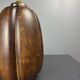 Midcentury faux bois ceramic Coco de Mer table lamp, 1970s