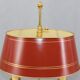 Hot water bottle lamp in solid bronze gilded style Louis XVI Lampshade Color Bordeaux "Lucien Gau"