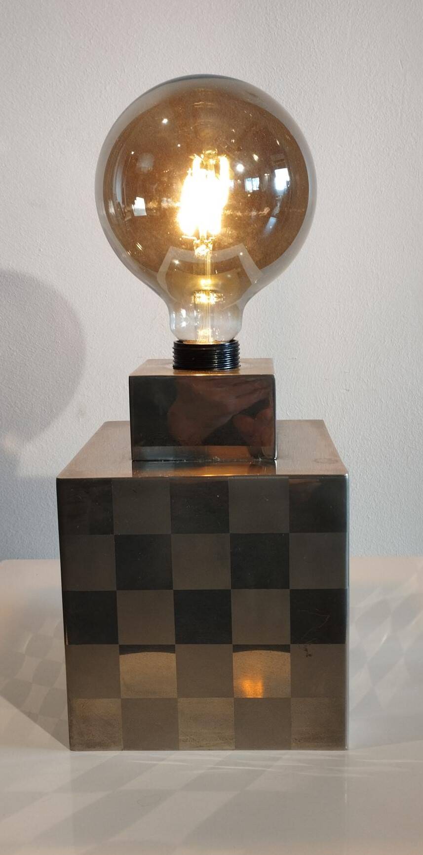 Cube lamp - checkered - Françoise Sée - Space Age Design - Vintage era - 60s / 70s