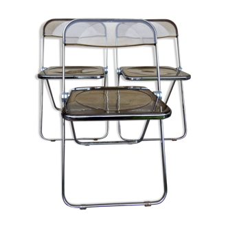 Trio de chaises Plia Castelli par Giancarlo Piretti