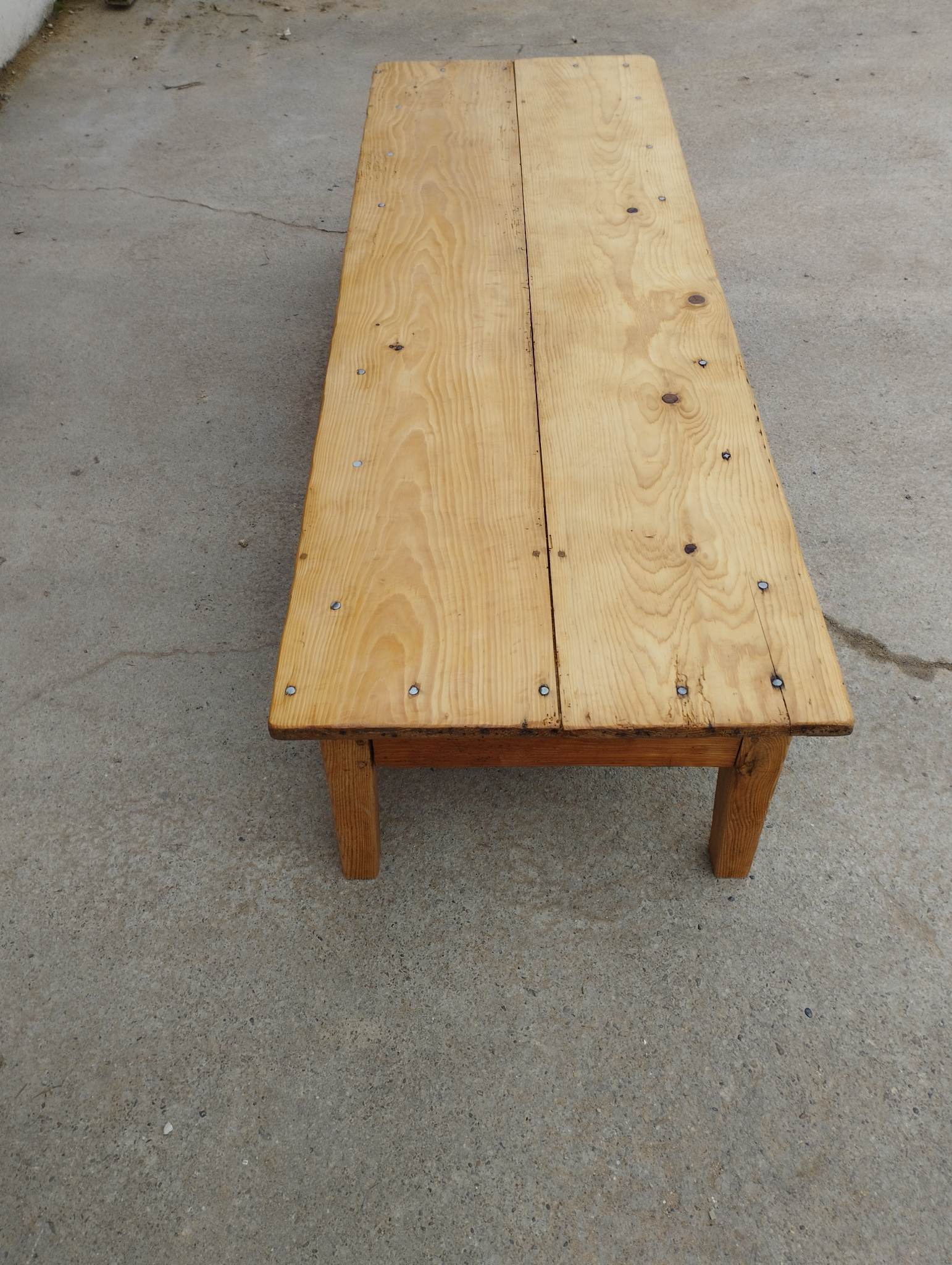 Antique coffee table in fir