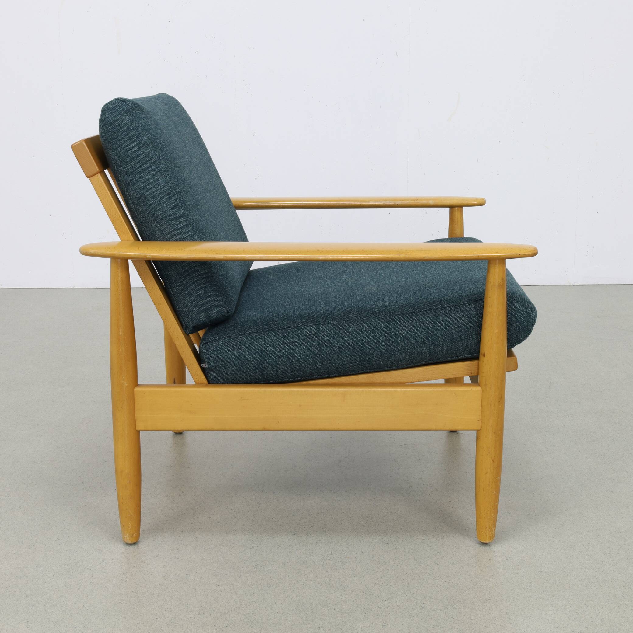 Vintage danish lounge chair, 1970s new upholstery