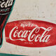Great old plate in painted sheet coca cola