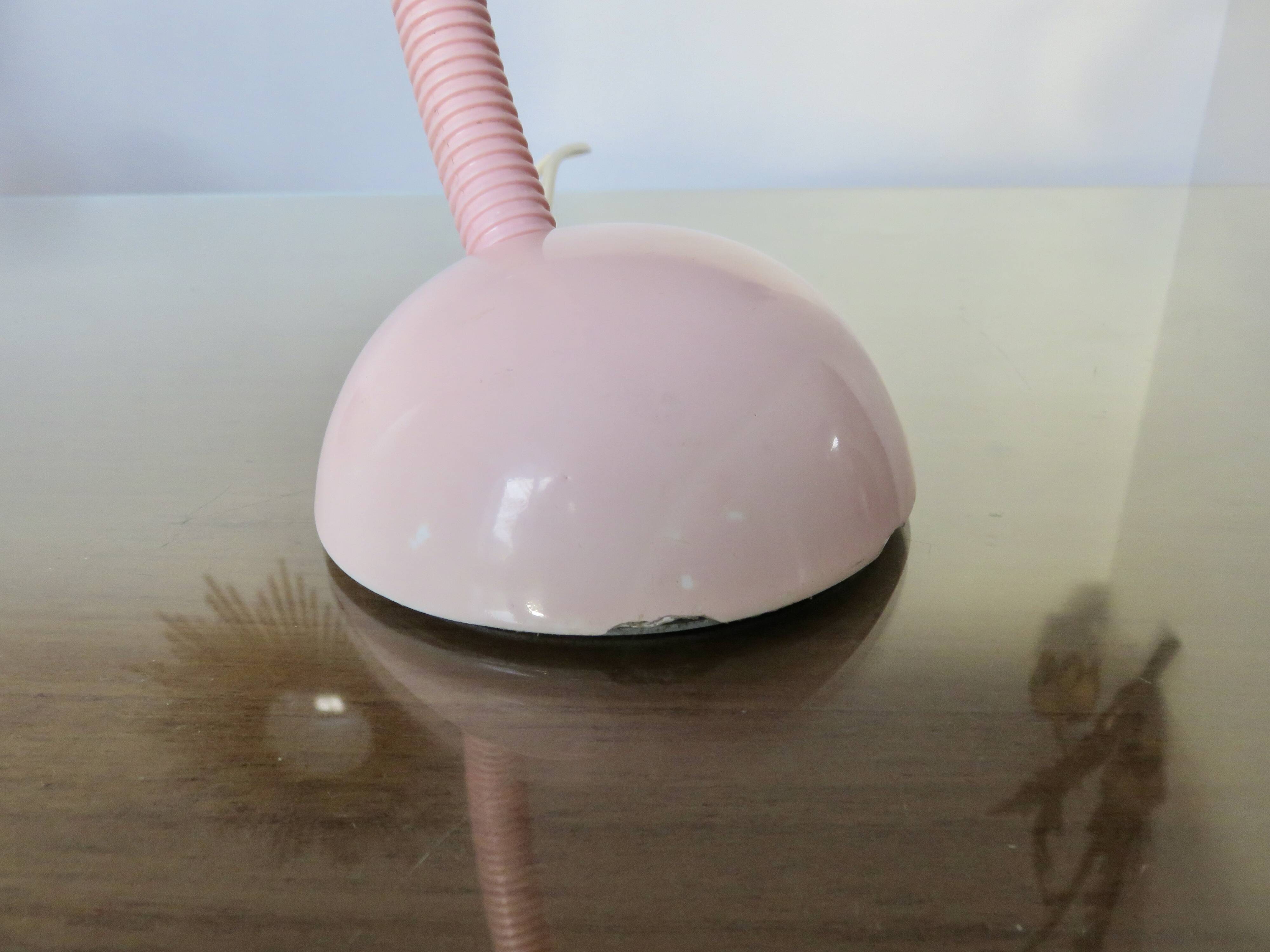 Pink ceramic “airplane” lamp from the 80s
