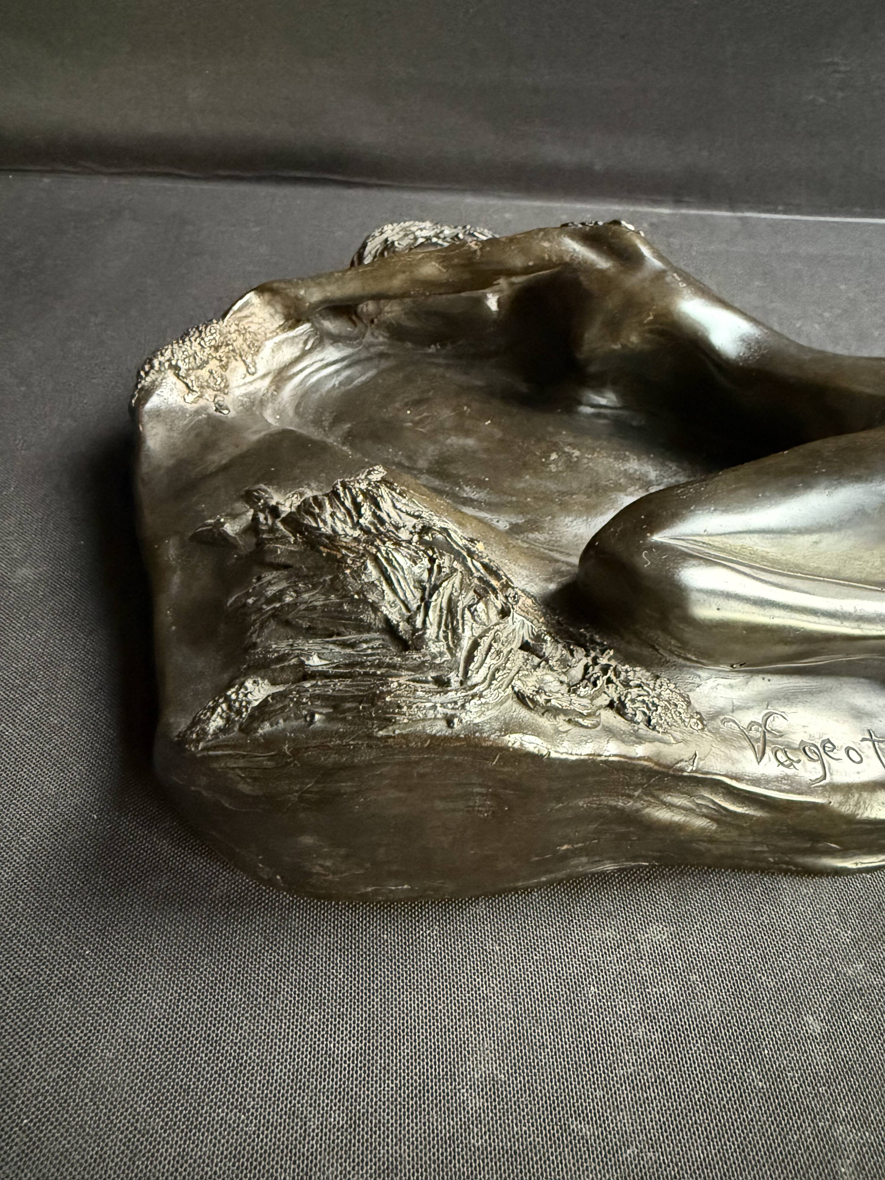 Patinated bronze sculpture – Valérie Fageot – 2007 Bimaris 2/7