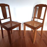 2 art deco chairs canned
