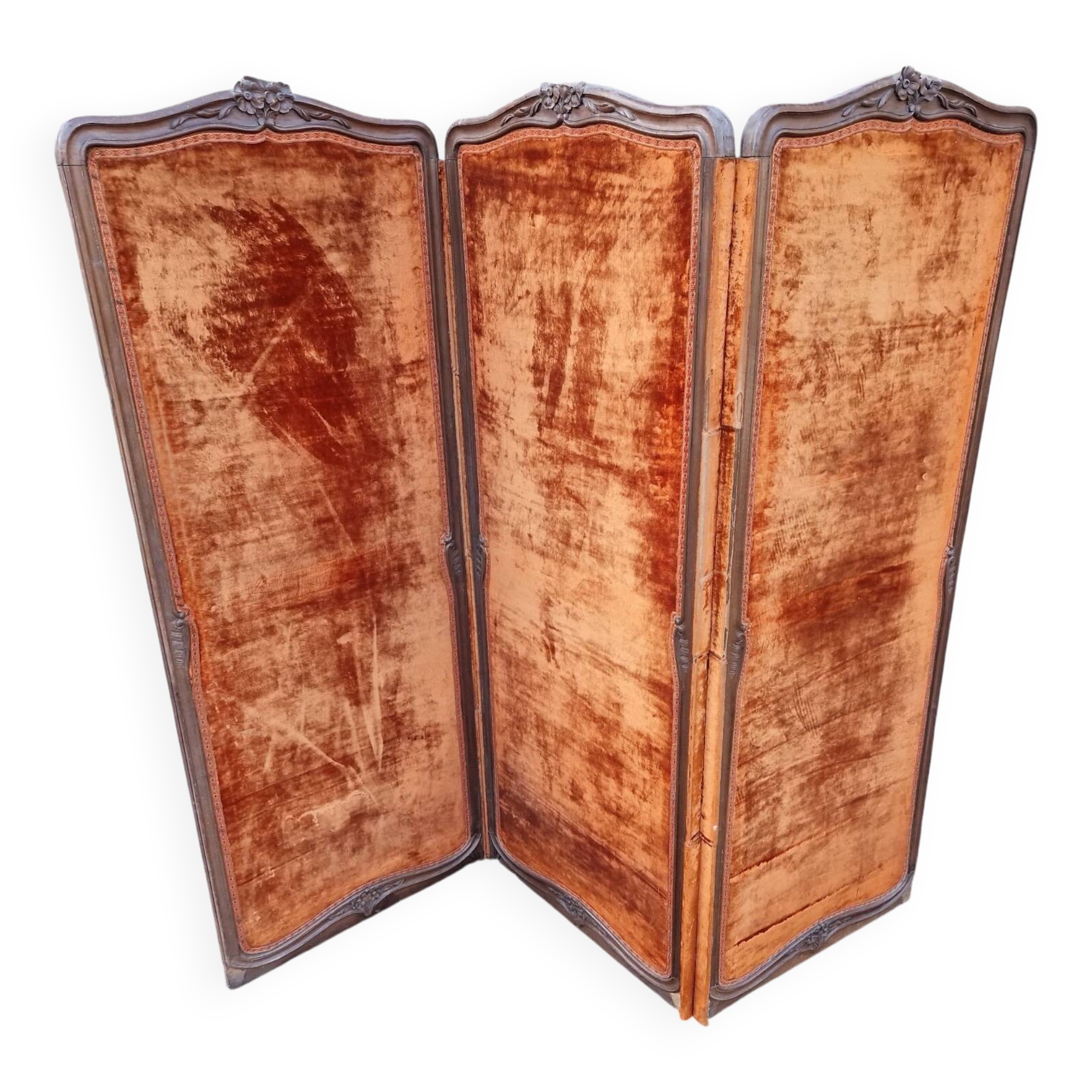 Late 19th century screen with 3 leaves