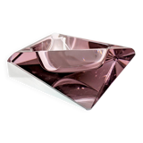 Faceted glass trinket dish, Murano, 1960s, amethyst color