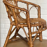 Rattan armchair for doll