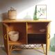 Rattan, wicker and bamboo vintage - bar furniture - feet compass buffet