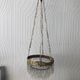 Vintage tassel chandelier has 2 glass and brass crowns