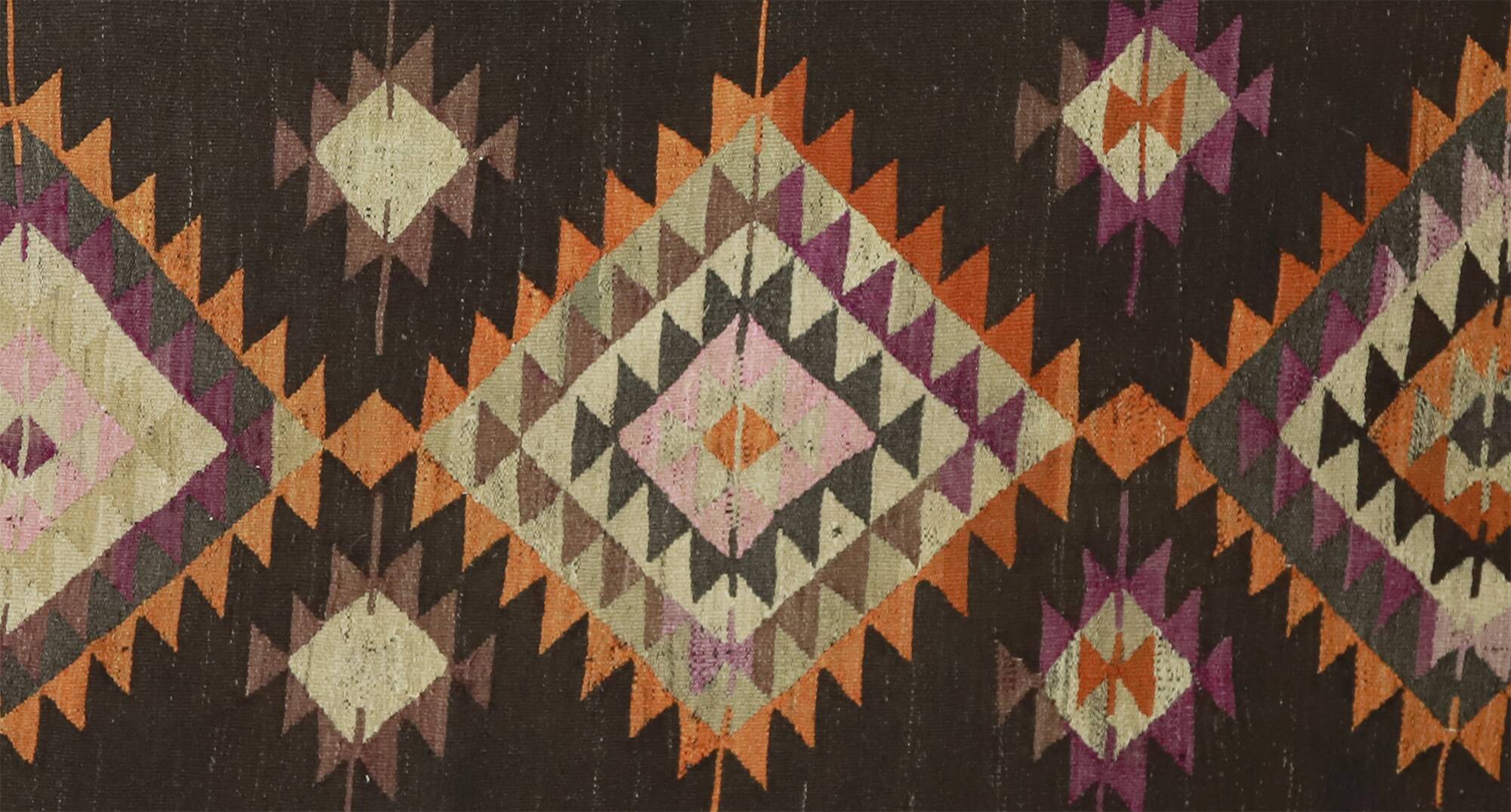 Grand Kilim Turkish Anatolia 160x340 cm Vintage Geometric Handwoven