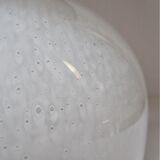 Shiny shiny vintage white Murano glass lamp