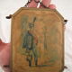 Miroir triptyque de voyage poche lithographies P.B PAris Déposé vers 1900