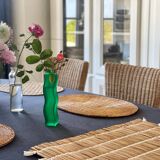 4 vintage rattan chairs
