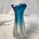 Vintage blue crystal vase