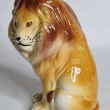 Lion in glazed ceramic, 70s