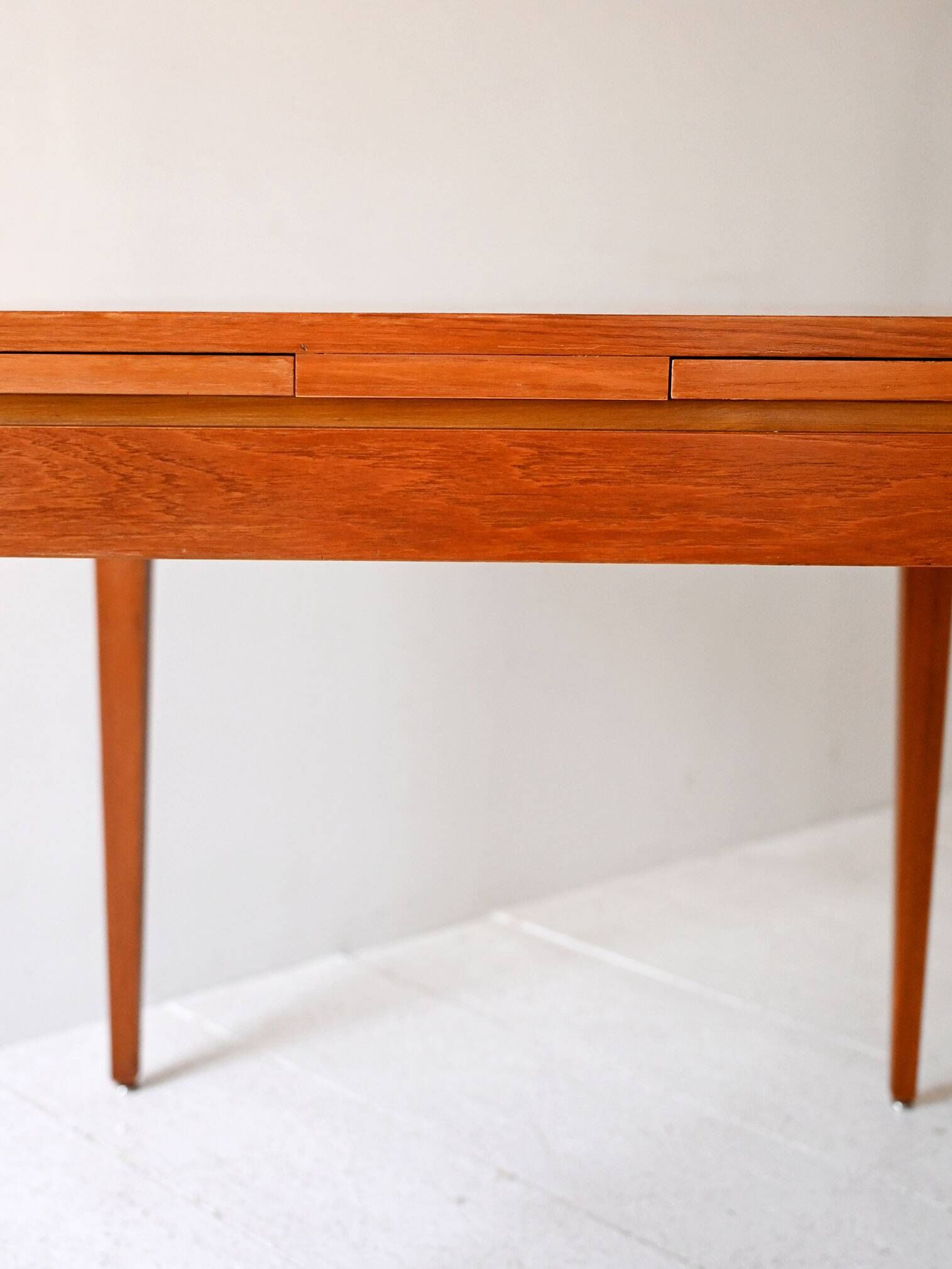 1960s Vintage Scandinavian Square Teak Dining Table