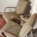 2 Art Deco armchairs by Jendrich Halabala