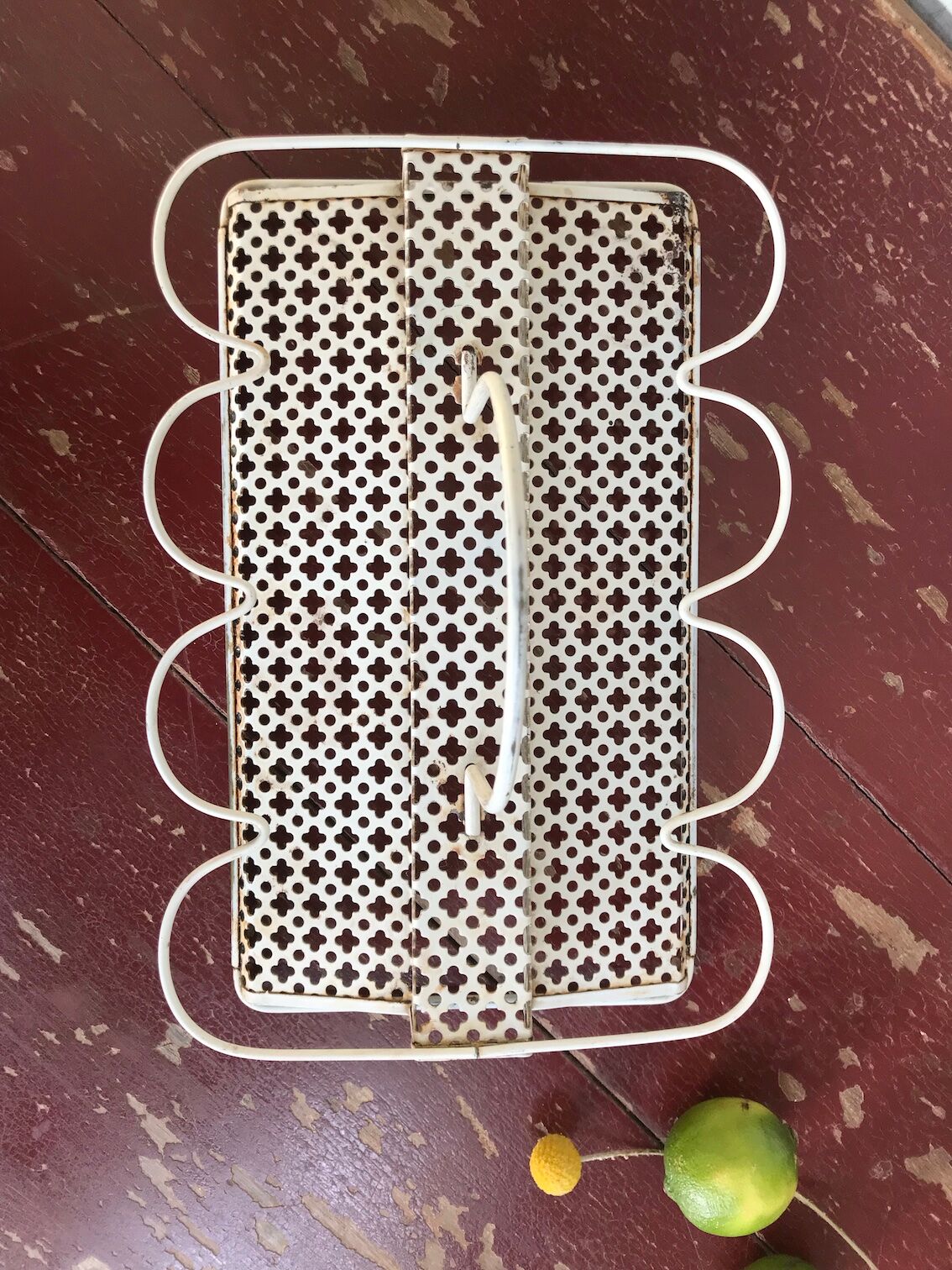 Perforated metal glass basket