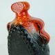 exceptional CANDLE HOLDER bay ceramic model no. 319 25 orange and black