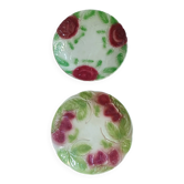 2 antique dessert plates in majolica