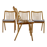 1960s beech dining chairs Czechoslovakia